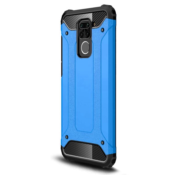 Microsonic Xiaomi Redmi Note 9 Kılıf Rugged Armor Mavi 2