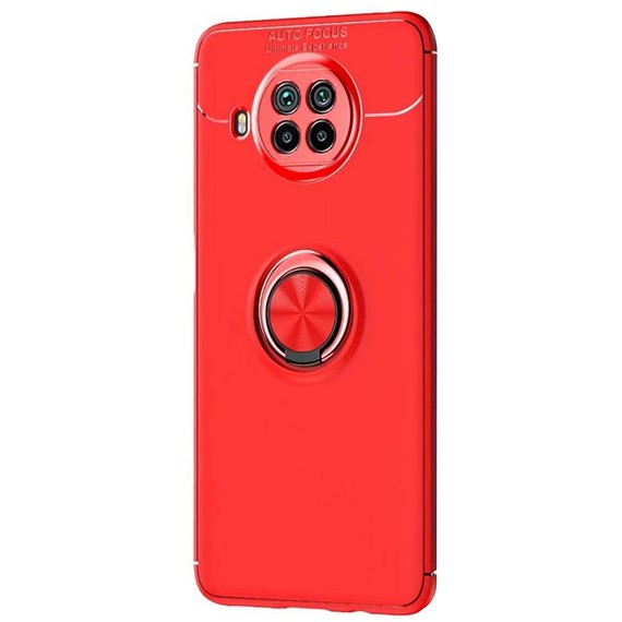 Microsonic Xiaomi Redmi Note 9 Pro 5G Kılıf Kickstand Ring Holder Kırmızı 2
