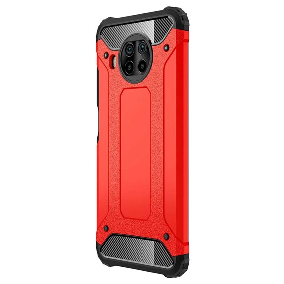 Microsonic Xiaomi Redmi Note 9 Pro 5G Kılıf Rugged Armor Kırmızı 2