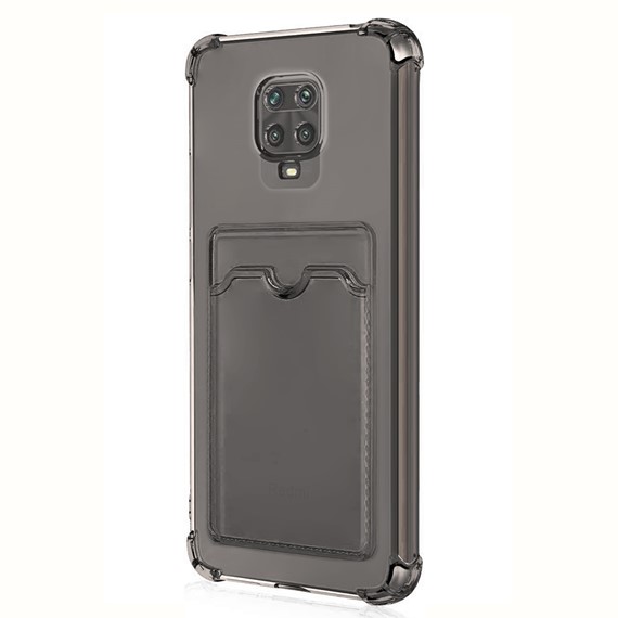 Microsonic Xiaomi Redmi Note 9 Pro Max Card Slot Shock Kılıf Füme 2