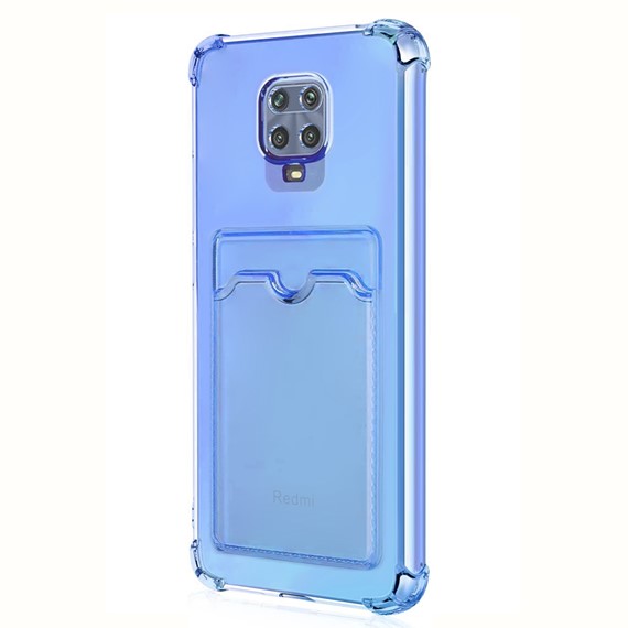 Microsonic Xiaomi Redmi Note 9S Card Slot Shock Kılıf Mavi 2