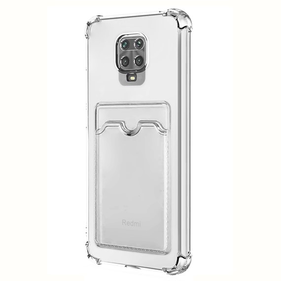 Microsonic Xiaomi Redmi Note 9S Card Slot Shock Kılıf Şeffaf 2