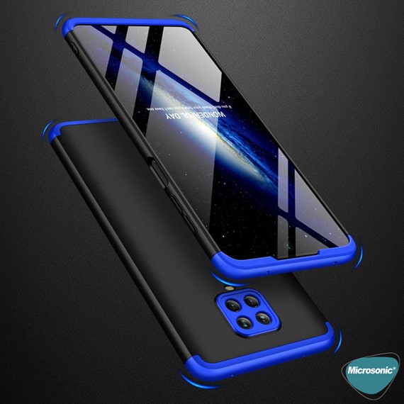 Microsonic Xiaomi Redmi Note 9 Pro Kılıf Double Dip 360 Protective Siyah Kırmızı 5