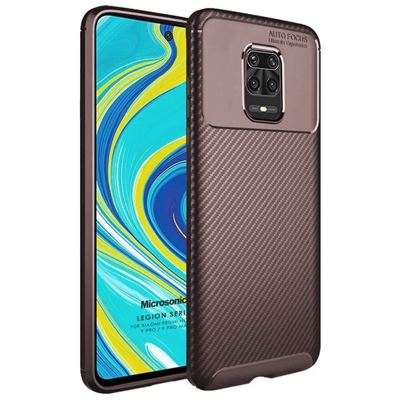 Microsonic Xiaomi Redmi Note 9 Pro Max Kılıf Legion Series Kahverengi 1