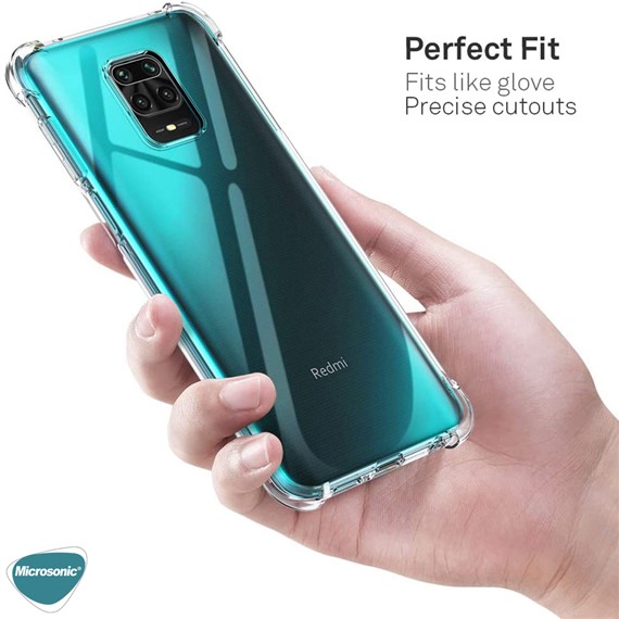 Microsonic Shock Absorbing Kılıf Xiaomi Redmi Note 9 Pro Max Şeffaf 4