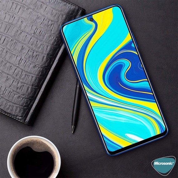 Microsonic Xiaomi Redmi Note 9 Pro Max Tam Kaplayan Temperli Cam Ekran Koruyucu Siyah 5