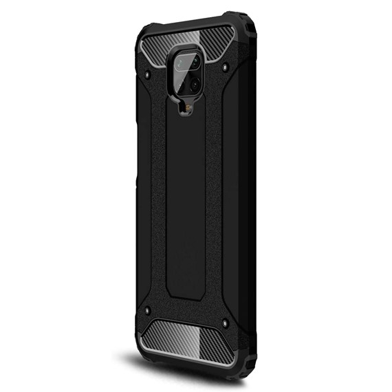 Microsonic Xiaomi Redmi Note 9 Pro Kılıf Rugged Armor Siyah 2