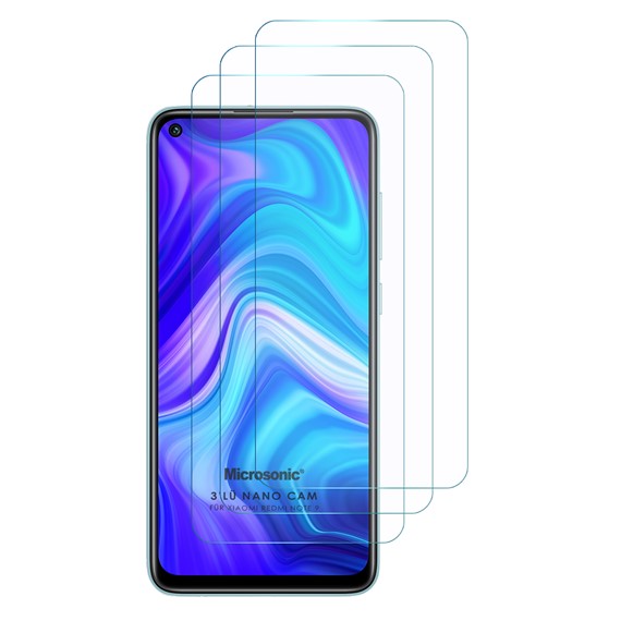 Microsonic Xiaomi Redmi Note 9 Screen Protector Nano Glass 3 Pack 2