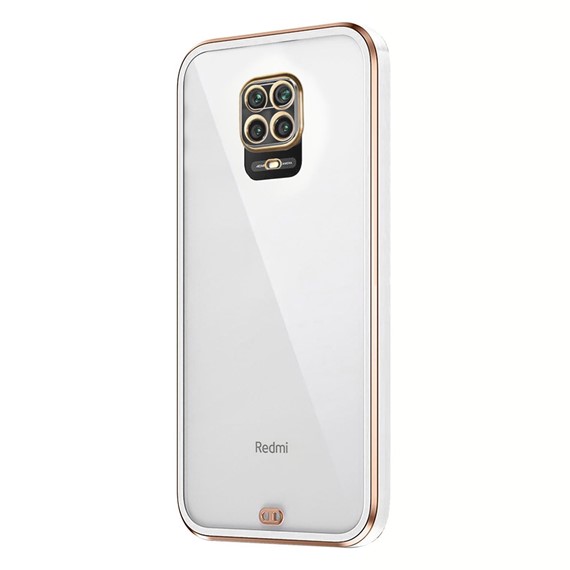 Microsonic Xiaomi Redmi Note 9S Kılıf Laser Plated Soft Beyaz 2