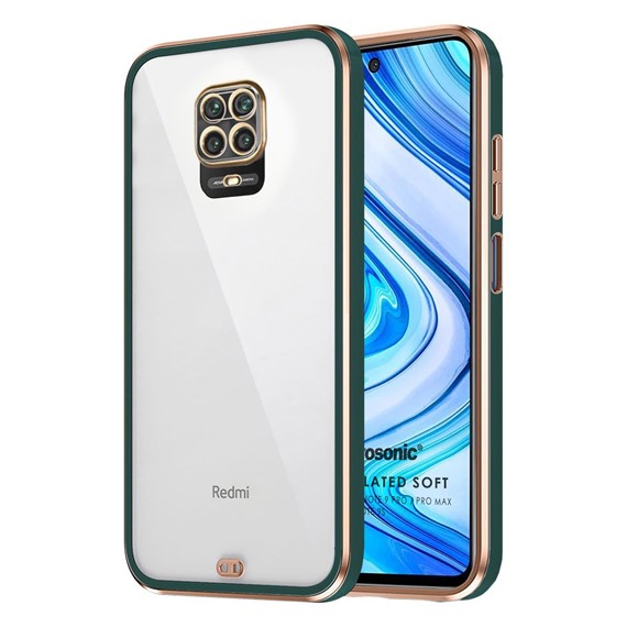 Microsonic Xiaomi Redmi Note 9 Pro Max Kılıf Laser Plated Soft Koyu Yeşil 1