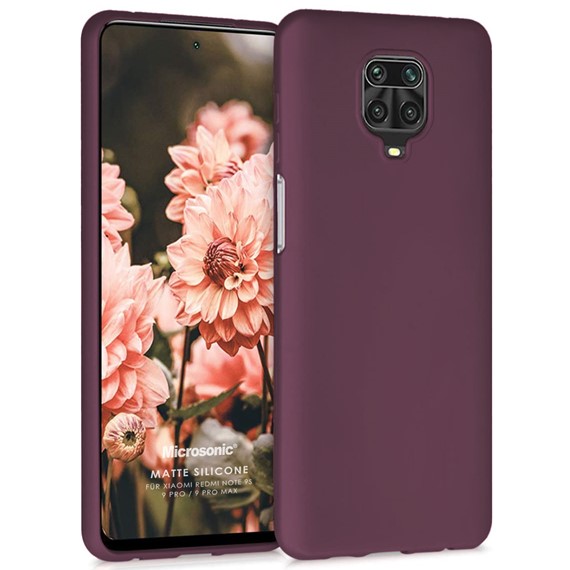 Microsonic Matte Silicone Xiaomi Redmi Note 9S Kılıf Mor 1