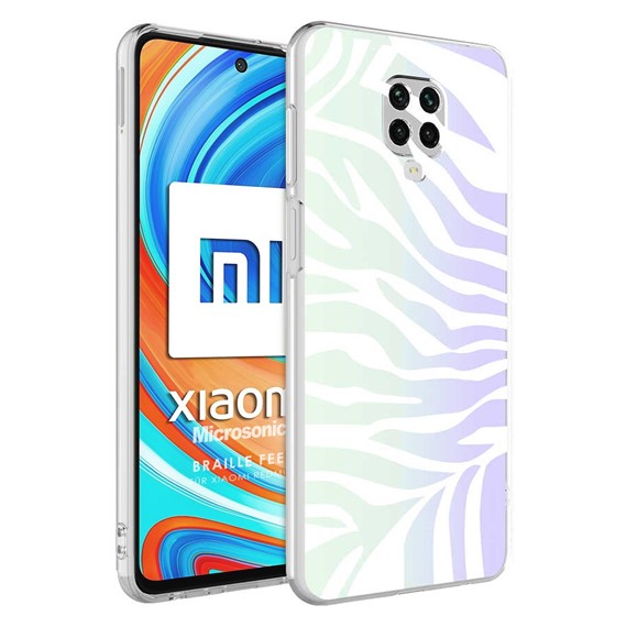 Microsonic Xiaomi Redmi Note 9S Braille Feel Desenli Kılıf Zebra 1