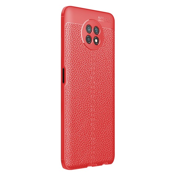 Microsonic Xiaomi Redmi Note 9 5G Kılıf Deri Dokulu Silikon Kırmızı 2