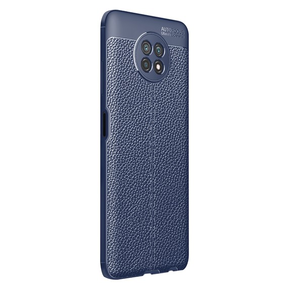 Microsonic Xiaomi Redmi Note 9T Kılıf Deri Dokulu Silikon Lacivert 2