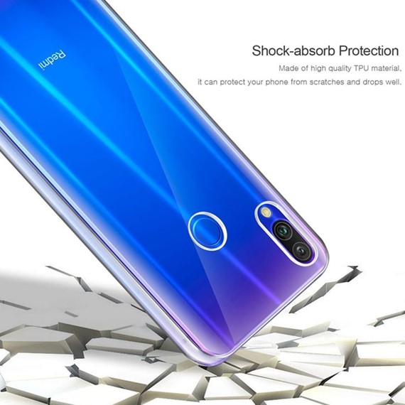 Microsonic Xiaomi Redmi Note 7 Kılıf 6 tarafı tam full koruma 360 Clear Soft Şeffaf 4