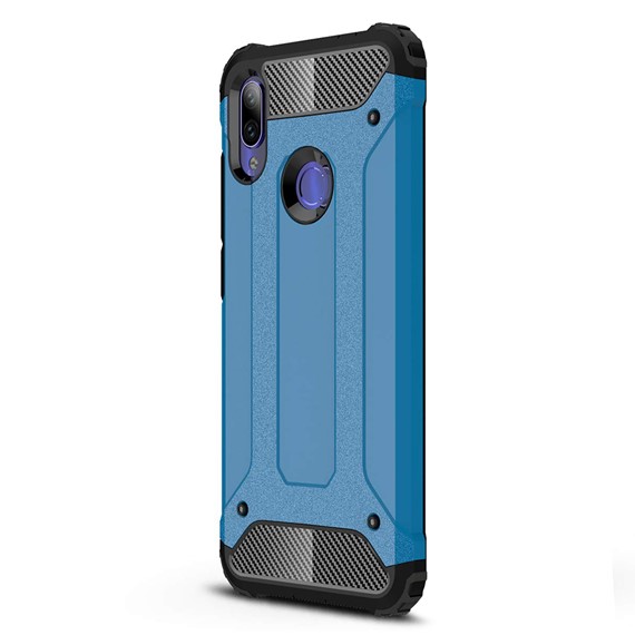 Microsonic Xiaomi Redmi Note 7 Pro Kılıf Rugged Armor Mavi 2