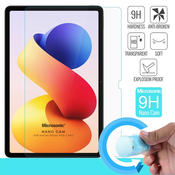 Microsonic Xiaomi Redmi Pad 2 Pro Nano Glass Cam Ekran Koruyucu 2