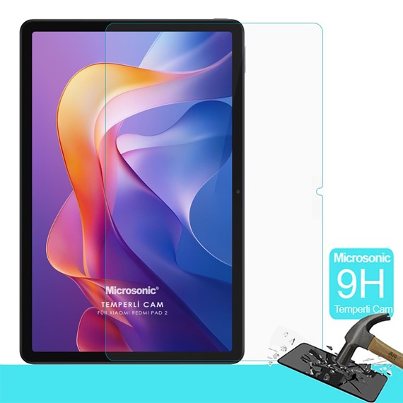 Microsonic Xiaomi Redmi Pad 2 Tempered Glass Cam Ekran Koruyucu 2