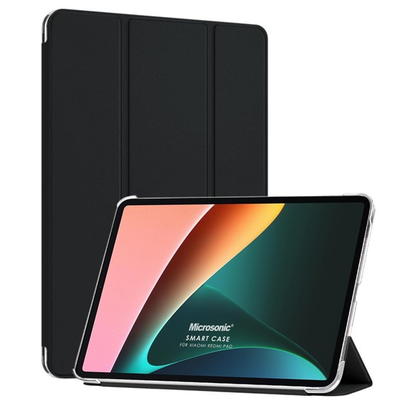 Microsonic Xiaomi Redmi Pad Kılıf Slim Translucent Back Smart Cover Siyah 1