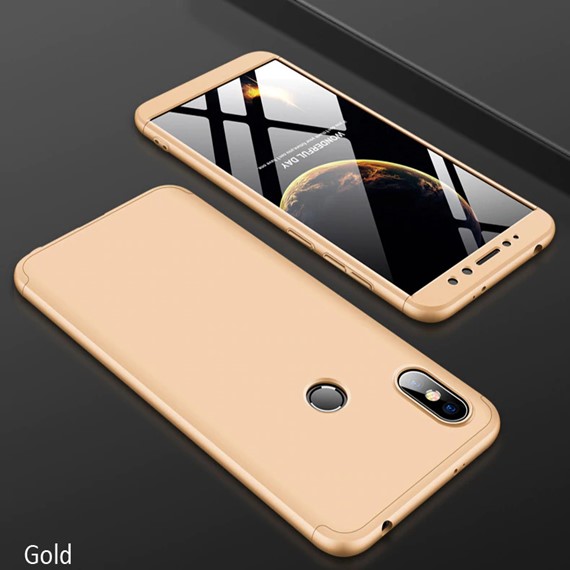 Microsonic Xiaomi Redmi S2 Kılıf Double Dip 360 Protective Gold 3