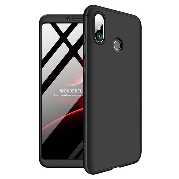 Microsonic Xiaomi Redmi S2 Kılıf Double Dip 360 Protective Siyah 1