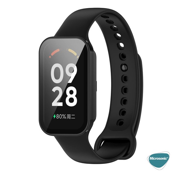 Microsonic Xiaomi Redmi Smart Band 2 Kılıf Matte Premium Slim WatchBand Siyah 3