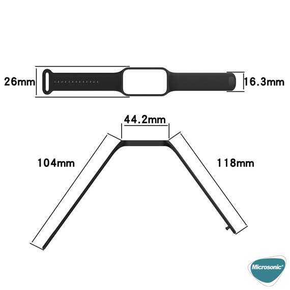 Microsonic Xiaomi Redmi Smart Band 2 Kordon Silicone Sport Band Yeşil 4
