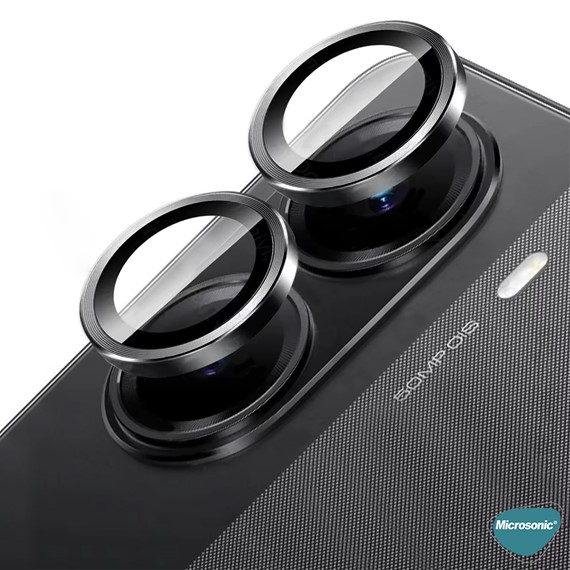 Microsonic Xiaomi Poco X7 Pro Tekli Kamera Lens Koruma Camı Siyah 2