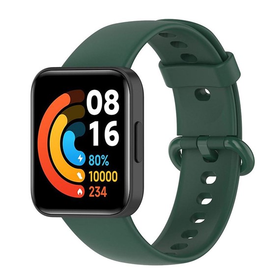 Microsonic Xiaomi Redmi Watch 2 Lite Kordon Silicone Sport Band Yeşil 2