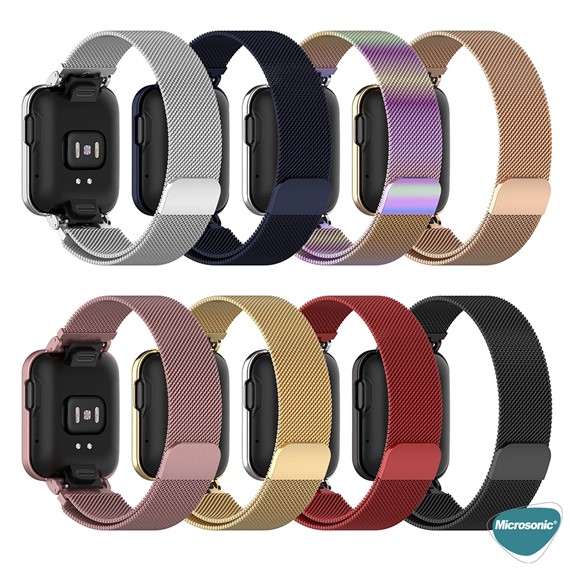 Microsonic Xiaomi Redmi Watch 2 Lite Milanese Loop Kordon Siyah 5