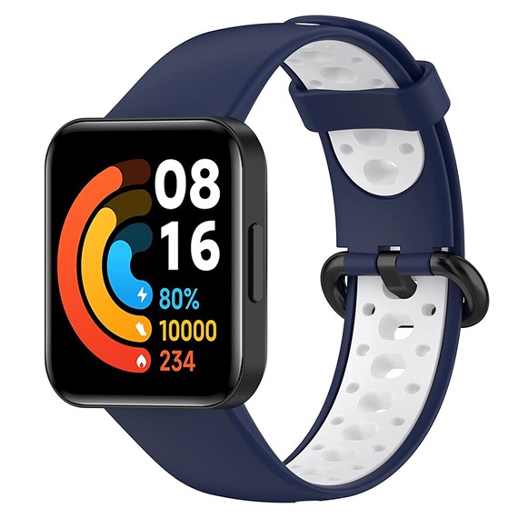 Microsonic Xiaomi Poco Watch Rainbow Band Kordon Lacivert Beyaz 2