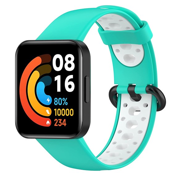 Microsonic Xiaomi Redmi Watch 2 Lite Rainbow Band Kordon Yeşil Beyaz 2