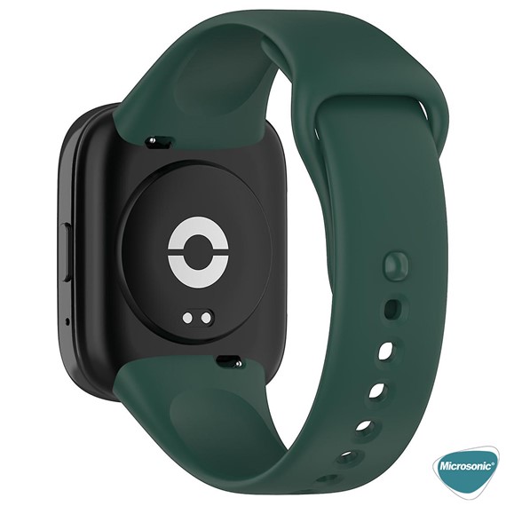 Microsonic Xiaomi Redmi Watch 3 Active Kordon Silicone Sport Band Koyu Yeşil 3