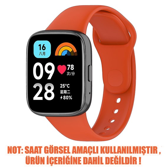 Microsonic Xiaomi Redmi Watch 3 Active Kordon Silicone Sport Band Turuncu 2