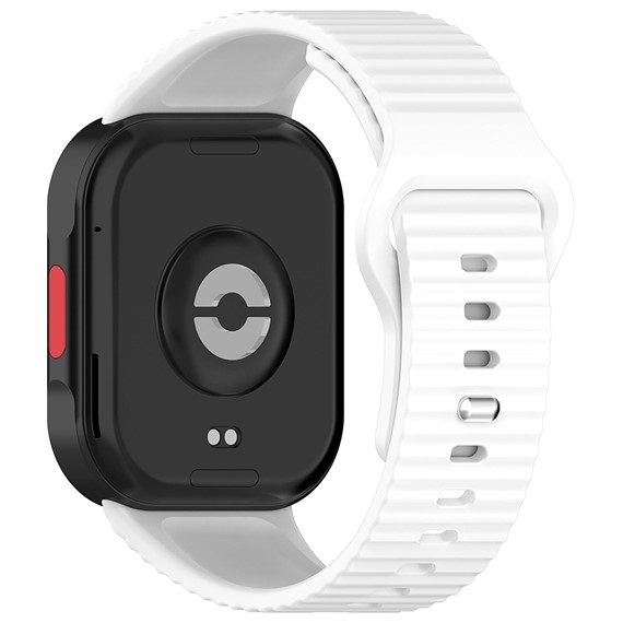 Microsonic Xiaomi Redmi Watch 4 Kordon Wave Design Silicone Band Beyaz 3