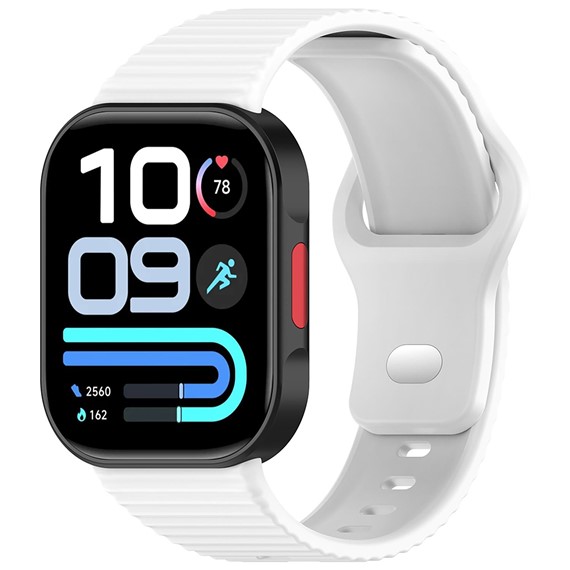 Microsonic Xiaomi Redmi Watch 4 Kordon Wave Design Silicone Band Beyaz 4