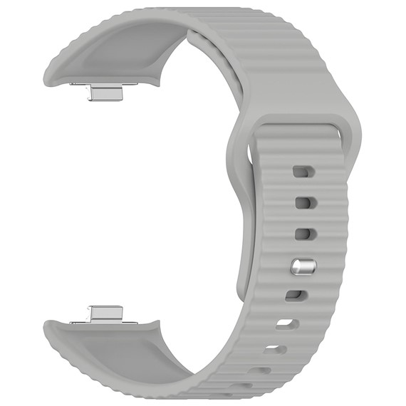 Microsonic Xiaomi Redmi Watch 4 Kordon Wave Design Silicone Band Gri 1