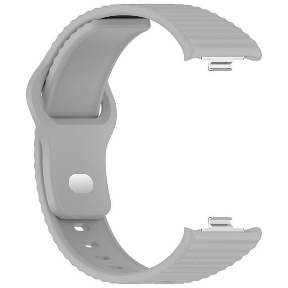 Microsonic Xiaomi Redmi Watch 4 Kordon Wave Design Silicone Band Gri 2