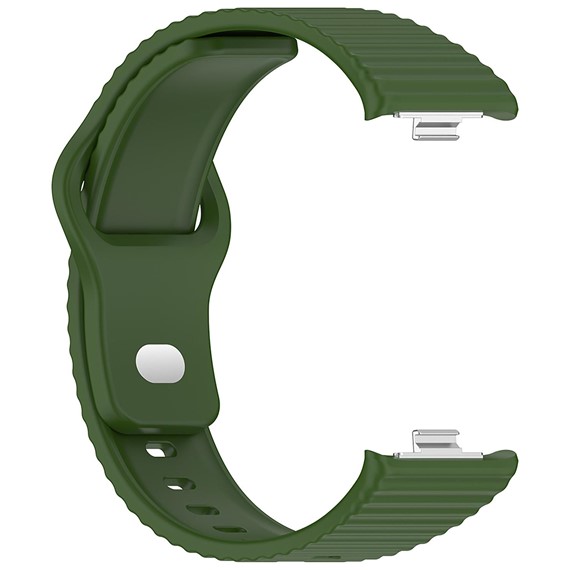 Microsonic Xiaomi Redmi Watch 4 Kordon Wave Design Silicone Band Koyu Yeşil 2