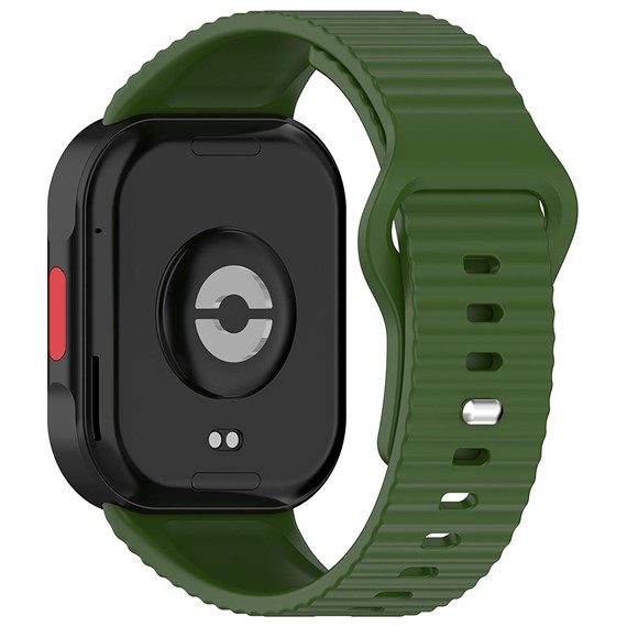 Microsonic Xiaomi Redmi Watch 4 Kordon Wave Design Silicone Band Koyu Yeşil 3