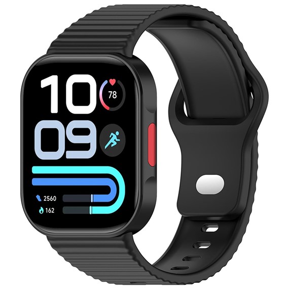 Microsonic Xiaomi Redmi Watch 4 Kordon Wave Design Silicone Band Siyah 4