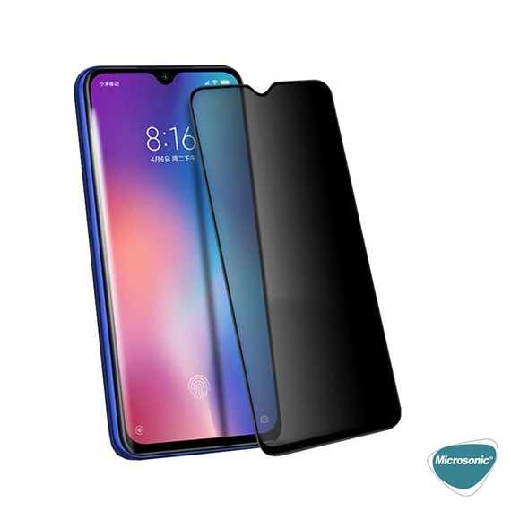 Microsonic Xiaomi Redmi K40 Privacy 5D Gizlilik Filtreli Cam Ekran Koruyucu Siyah 3