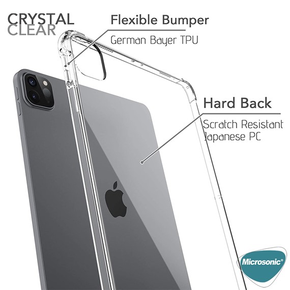 Microsonic Apple iPad Pro 11 2022 4 Nesil Kılıf A2759-A2435-A2761-A2762 Shock Absorbing Şeffaf 3