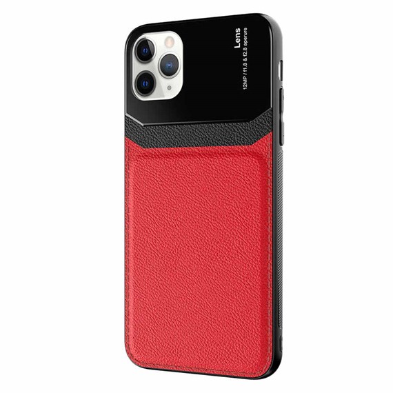 Microsonic Apple iPhone 11 Pro Kılıf Uniq Leather Kırmızı 2