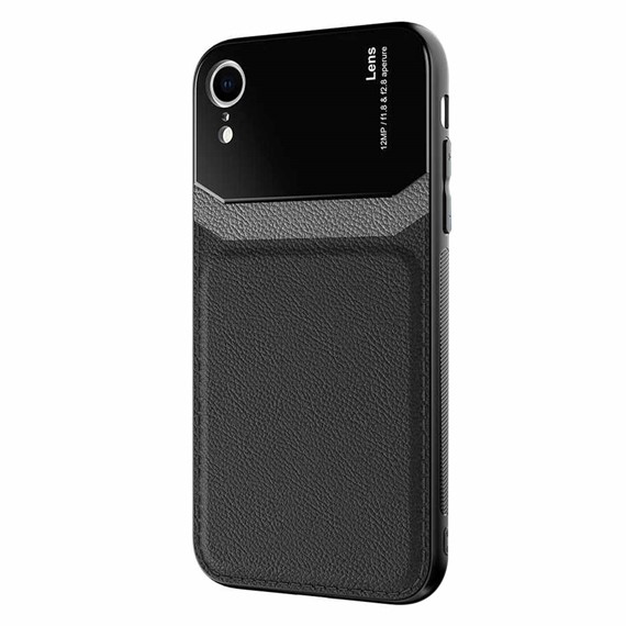 Microsonic Apple iPhone XR Kılıf Uniq Leather Siyah 2