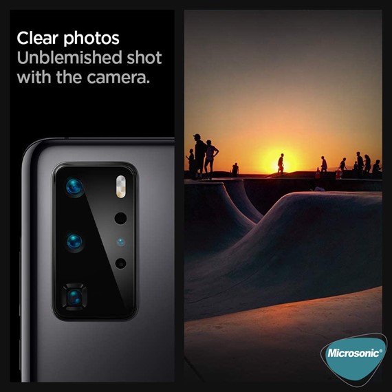 Microsonic Huawei P40 Pro Kamera Lens Koruma Camı V2 Siyah 5
