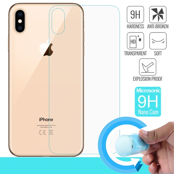 Microsonic Apple iPhone XS Max 6 5 Arka Nano Cam Ekran koruyucu 1