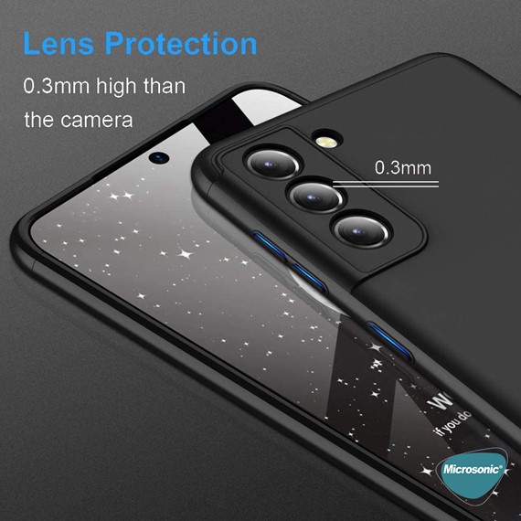 Microsonic Samsung Galaxy S21 Kılıf Double Dip 360 Protective Mavi 7