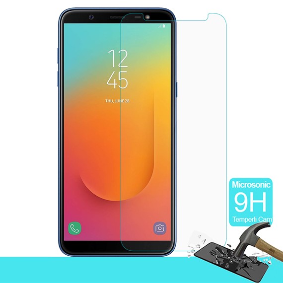 Microsonic Samsung Galaxy J8 Temperli Cam Ekran koruyucu Kırılmaz film 1