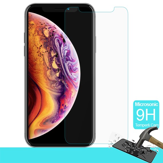 Microsonic Apple iPhone XS Max 6 5 Temperli Cam Ekran koruyucu Kırılmaz film 1